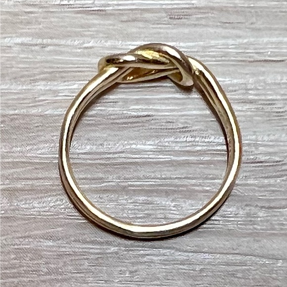 Designer Signed Gold Over Sterling Silver Lover’s Knot Ring, Size 6 - Picture 5 of 8